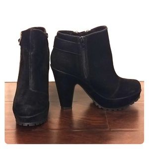 Blowfish Black Platform Ankle Booties